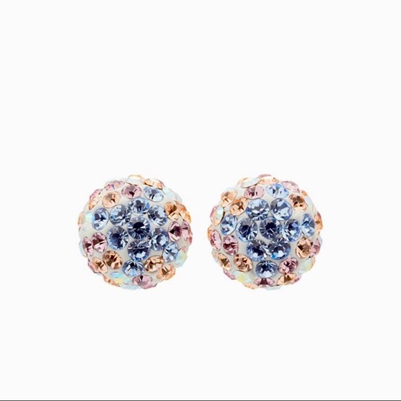 Hillberg & Berk 8mm Sparkle Ball Earrings-Ethereal - Picture 1 of 3
